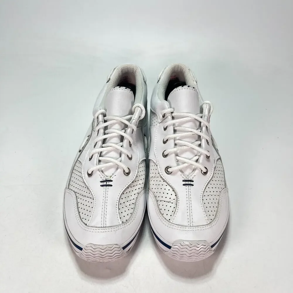 Sperry Top-Sider White Nautical Leather Casual Classic Boat Shoes Women's Sz 9.5